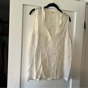 L’agence Women's Cream Sleeveless Top